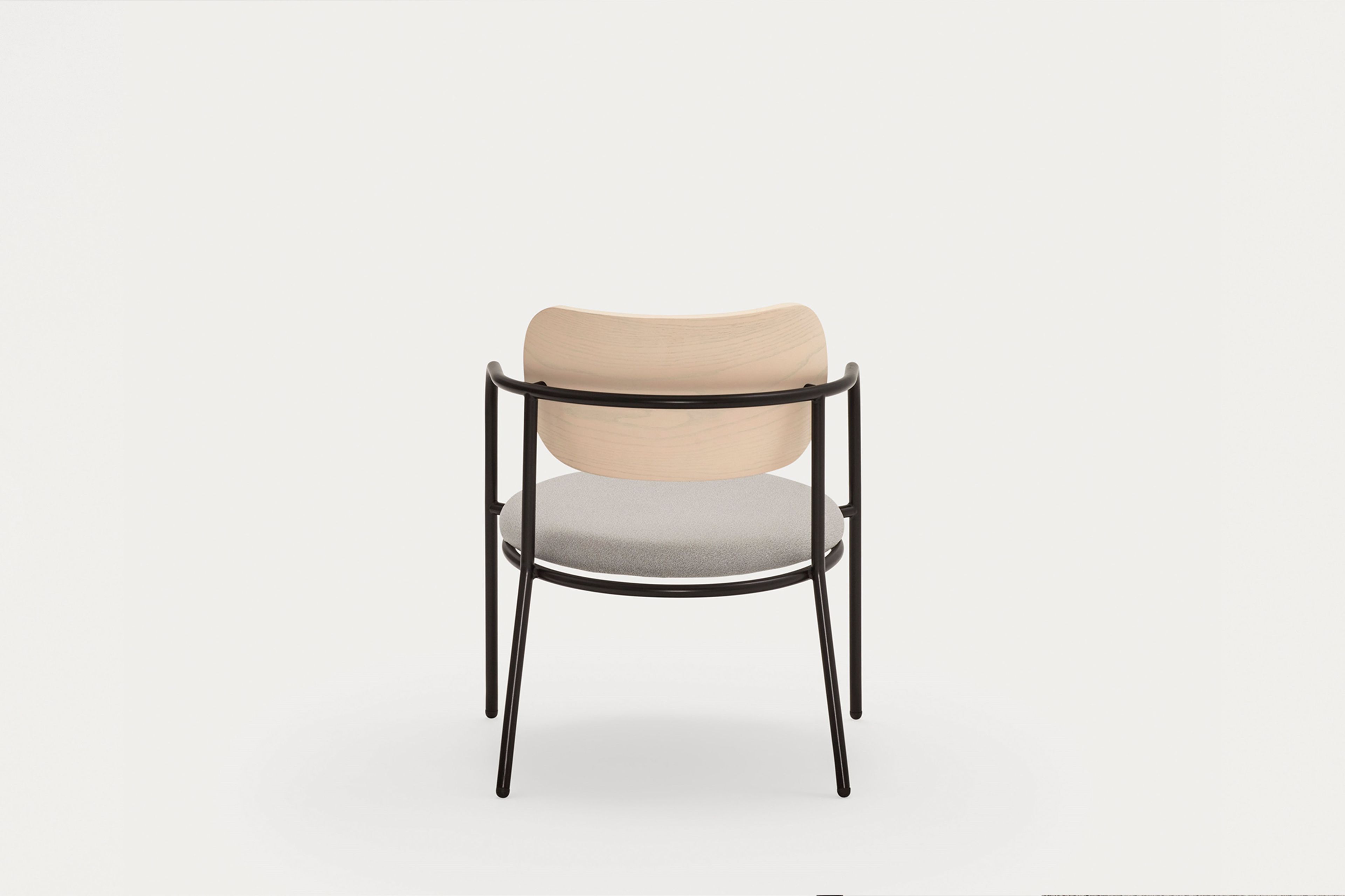 Металлическое кресло с мягким сиденьем TEULAT Eclipse ARCH-00150639 - Вид №9