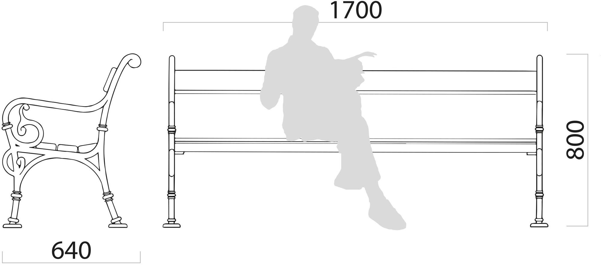 Lazzari Деревянная скамейка со спинкой sun-id-1357259 - Вид №2