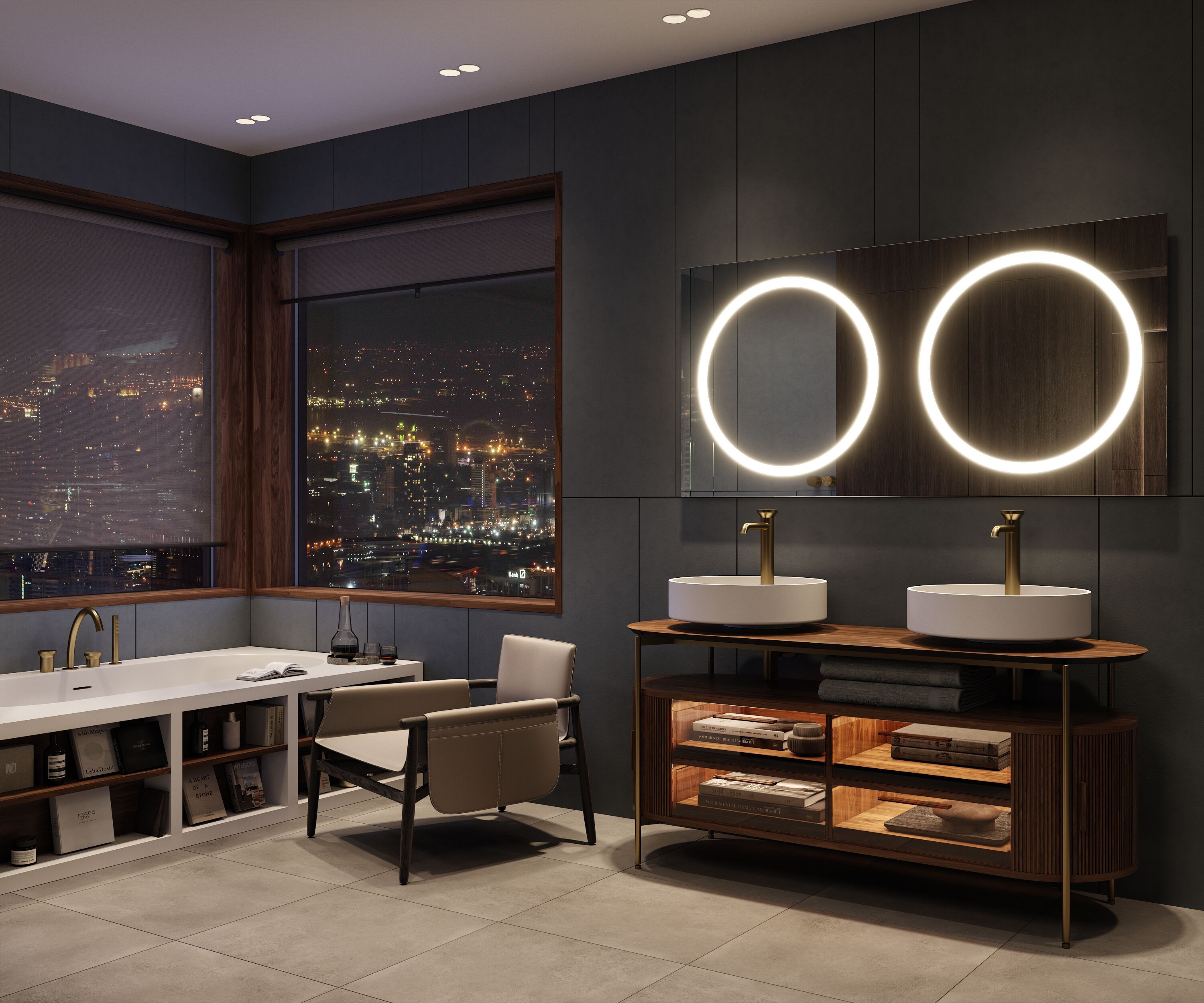 Зеркало для ванной со встроенным освещением MOMA Design Mirr outline ARCH-00069098 - Вид №2