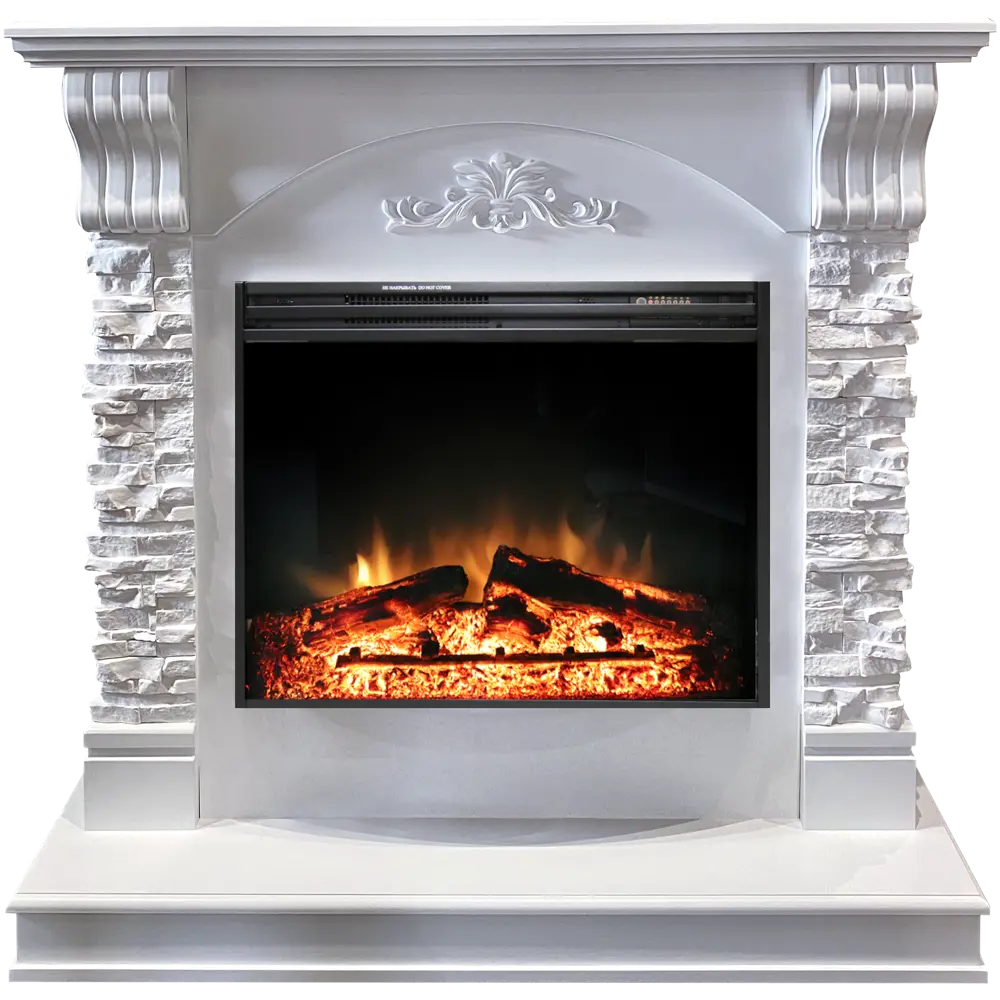 Каминокомплект Prague сланец белый с электроочагом Jupiter ROYAL FLAME STLM-2138548