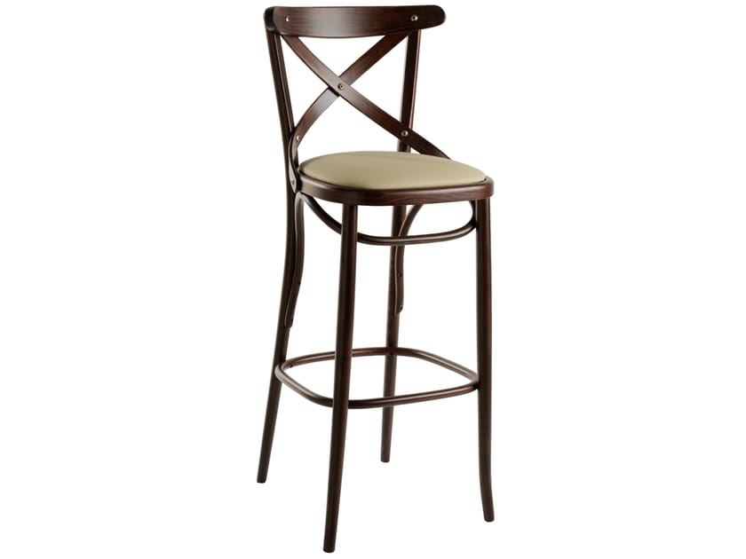 Высокий стул из бука с мягким сиденьем XLINE Аквамарин ARCH-00112152