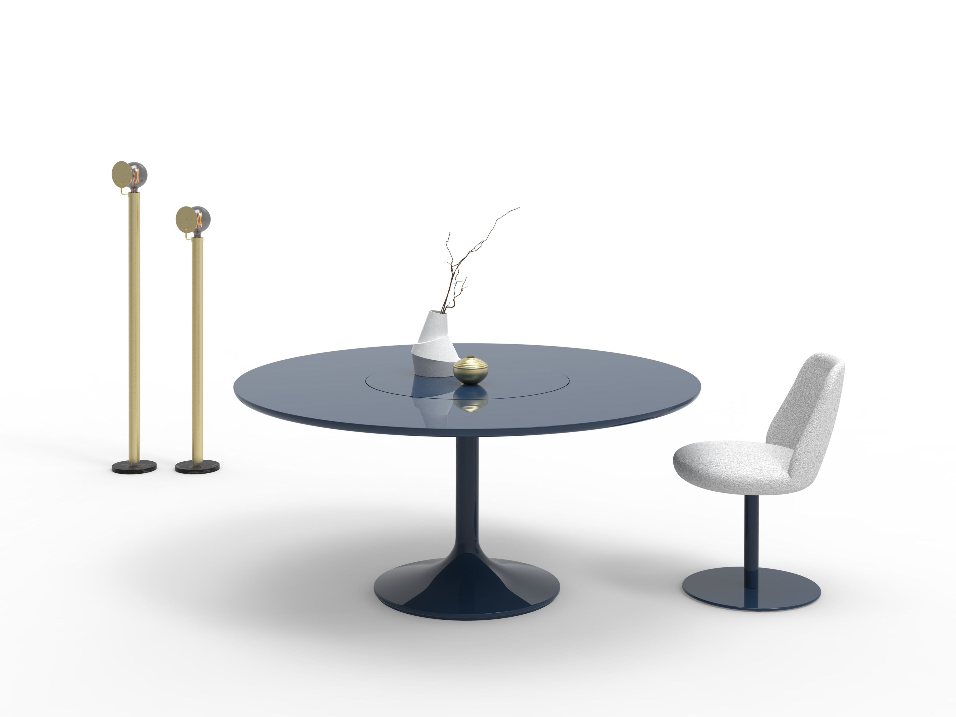 Круглый обеденный стол Vibieffe 4150 TWIST ARCH-00045476 - Вид №1