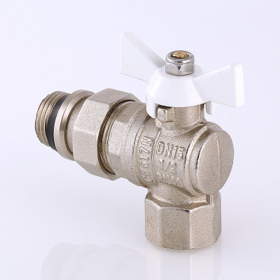 VT.228.NRW.04 Кран шаровой VALTEC BASE угловой с полусгоном и дополнительным уплотнением Valtec 1/2"  - Вид №5