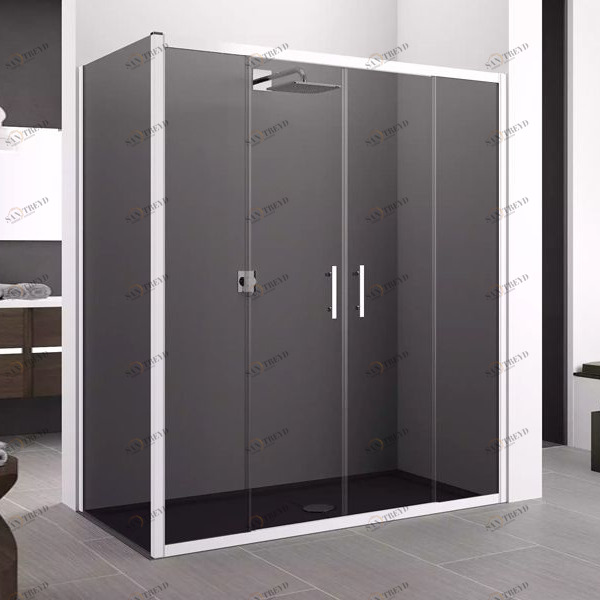 Боковая панель 91 см ZEPHYROS F Novellini ZEPHYROS с дымчатым серым стеклом ZEPHYRF8854K