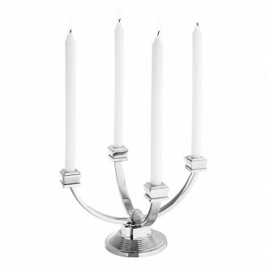 Подсвечник металлический серебристый на 4 свечи Bonnet от Eichholtz EICHHOLTZ EICHHOLTZ 060373 Серебро