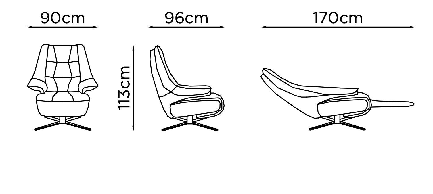 Кожаное вращающееся кресло с подлокотниками Sofanella FLORENCE ARCH-00065983 - Вид №6