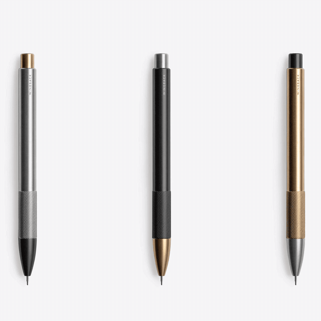 W207BST-5 Механический карандаш - черная сталь - 0,5 мм Wingback  - Вид №15