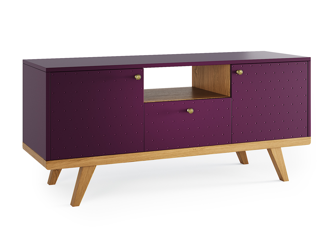 Тумба под телевизор с ящиком фиолетовая Thimon v2 THE IDEA  210264 Фиолетовый  - Вид №1