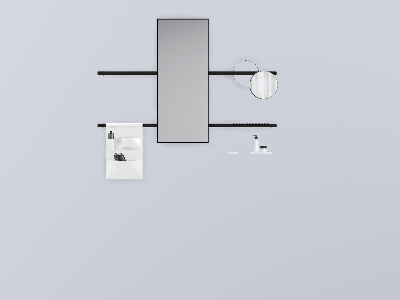 SWSTR-NM+SWSPR-NM+SWSPI-CM+SWM10-BI+SWM20-BI+SWSCR-BI прямоугольный стали cielo Siwa Ceramica Cielo