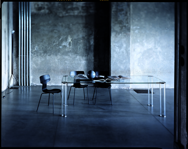 Glas Italia Квадратный хрустальный стол Pipeline sun-id-1364623 - Вид №2