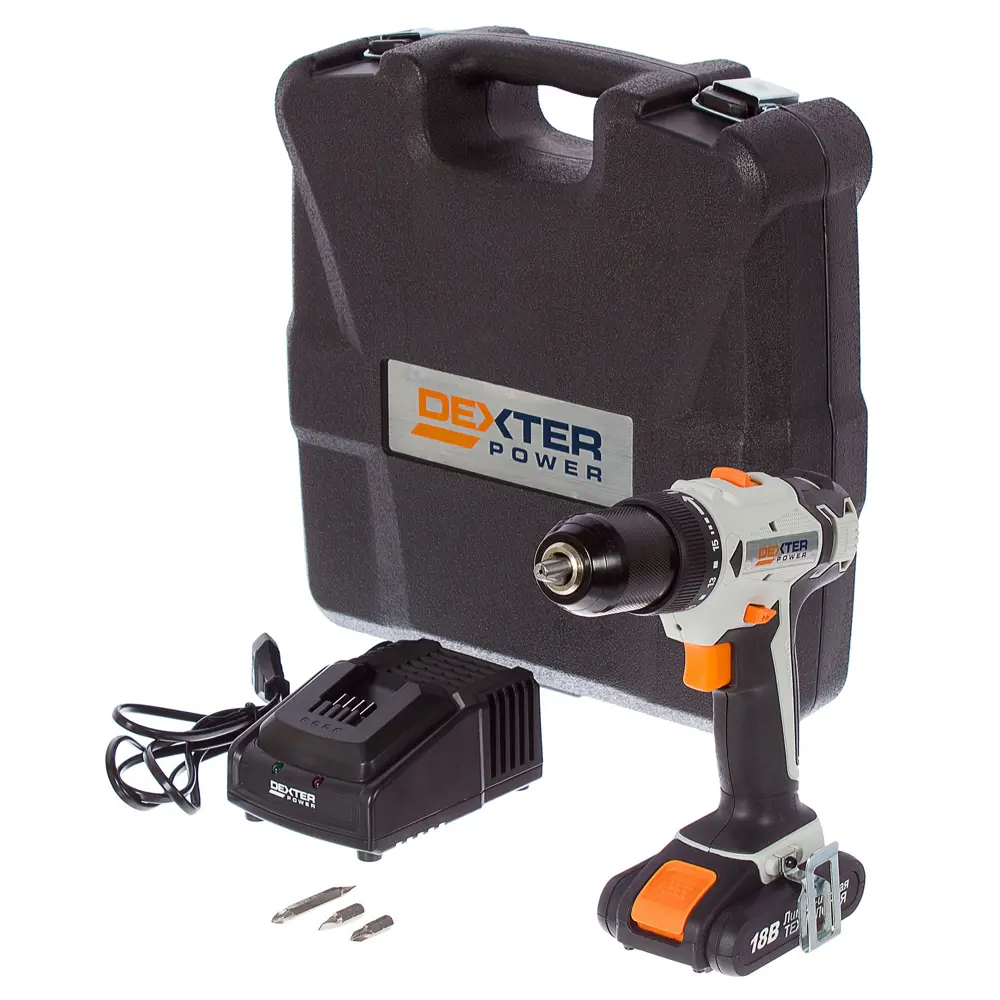 Шуруповерт аккумуляторный Dexter Power, 18 В Li-ion 1.5 Ач STLM-2174963 - Вид №3
