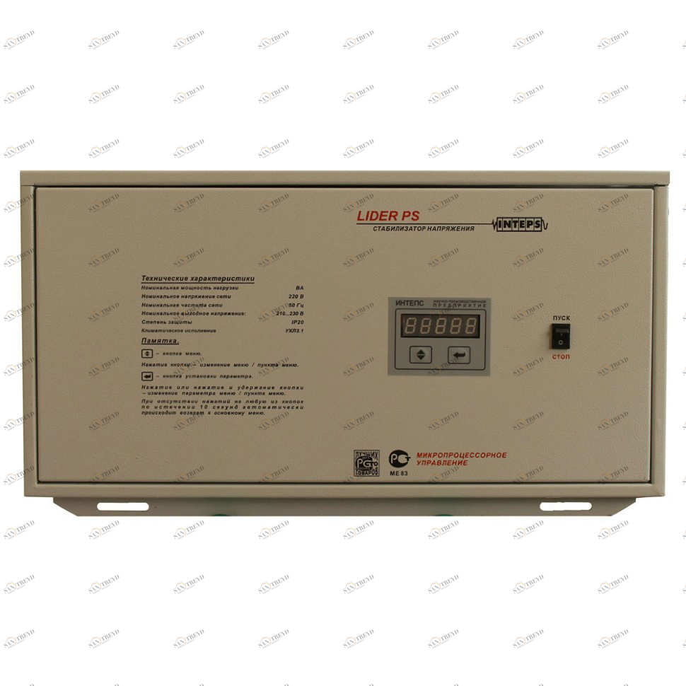 Стабилизатор напряжения LIDER PS 10000 SQ-PRO-15 sun-id-1034308