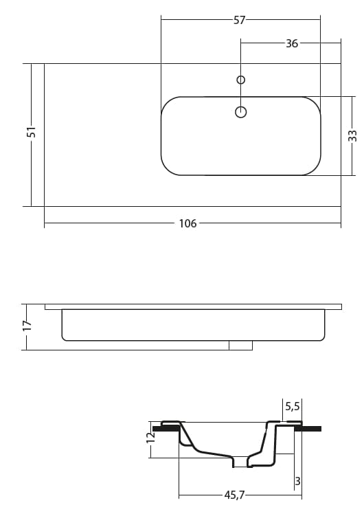 Керамическая встраиваемая раковина Gaia Mobili Complements ARCH-00149294 - Вид №7