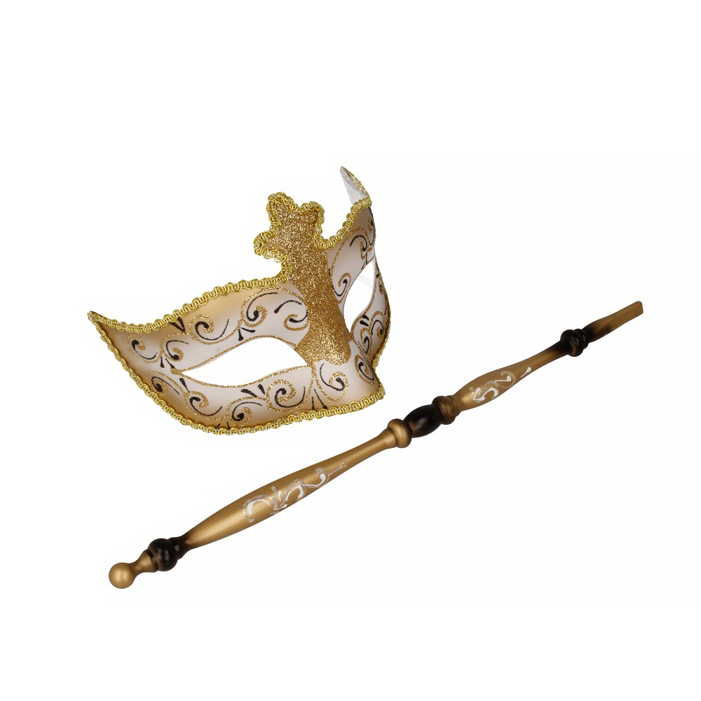 3182 Маска карнавальная на ручке "Черная ночь" Santreyd 