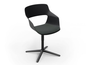 Вращающееся кресло из полипропилена с подлокотниками