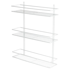 Proffero Угловая полка для ванной 3-ярусная стальная белая 89432456