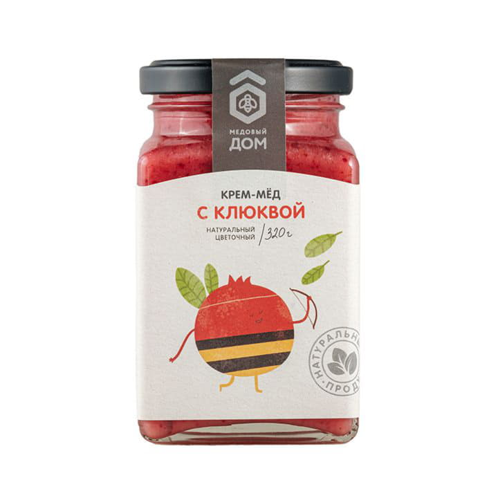 Крем мёд с клюквой цветочный Медовый дом Santreyd 9392