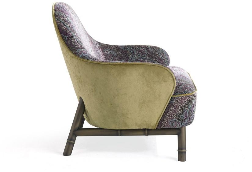 ETRO Home Interiors Кресло с обивкой из ткани с подлокотниками Frida E.fri.221.a - Вид №2