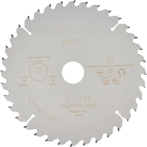 Диск циркулярный по дереву Dexter 210x30/25.4/20 мм 36 зубов 82304531 STLM-2171088