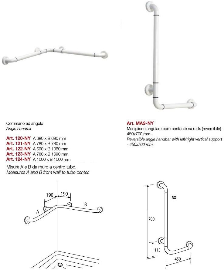 Saniline Ручка с фиксированным углом из экструдированного алюминия Nylon sun-id-1384876 - Вид №1