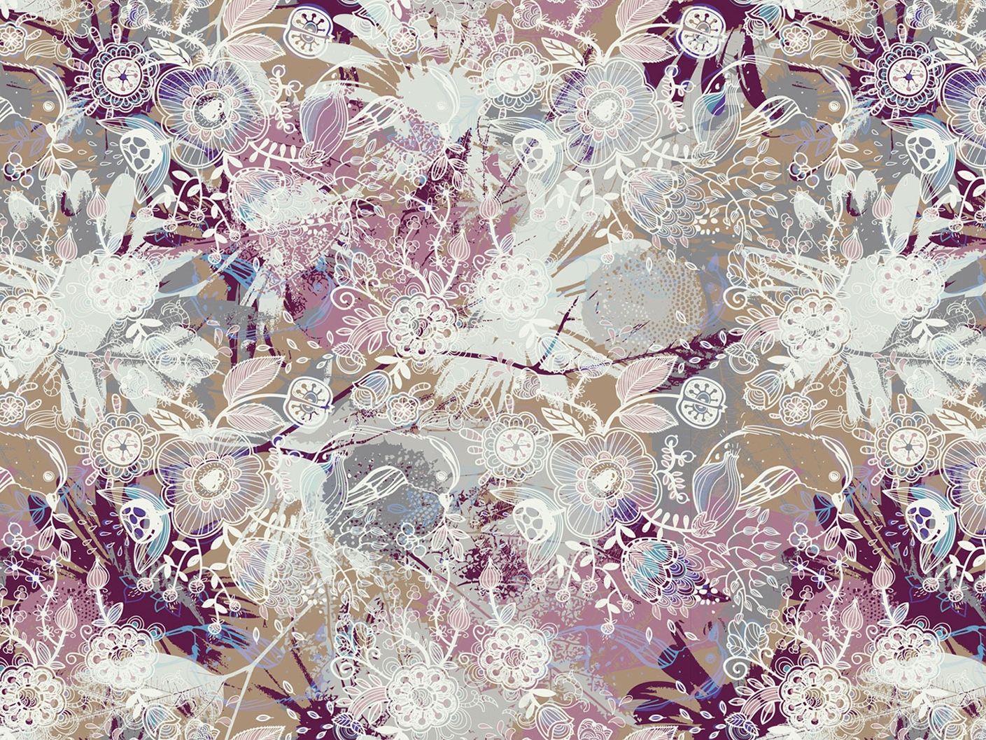 Огнезащитные обои с цветочными узорами Tecnografica декоративные ARCH-00099556