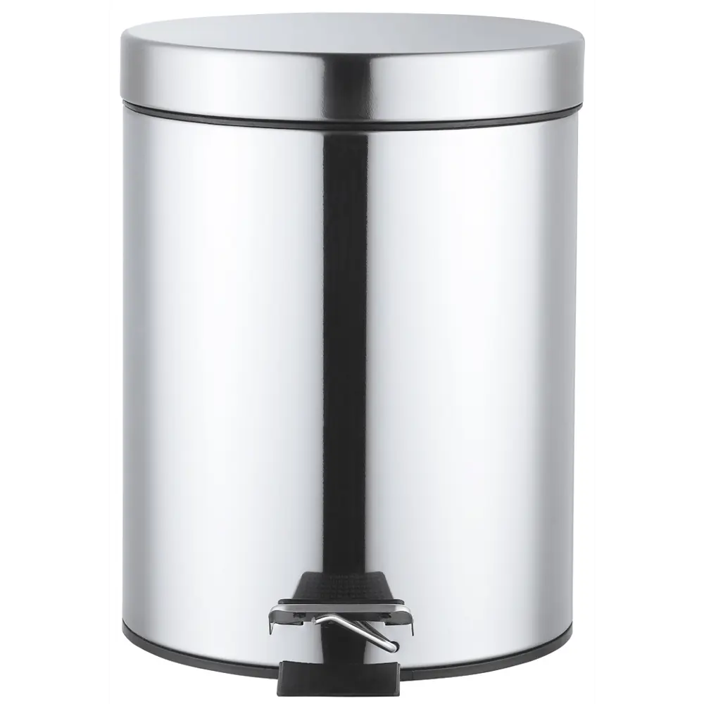 Контейнер для мусора для ванной KONSENSA Терни 5 л сталь цвет хром STLM-2094307 - Вид №1