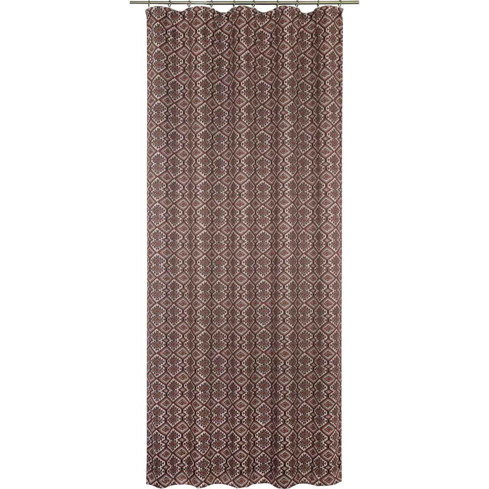 Штора на ленте «Этника» 145x260 см геометрия цвет коричневый SEASONS STLM-2036699