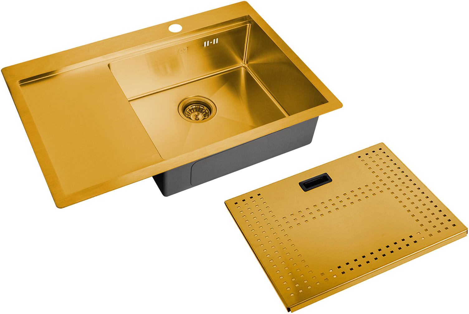 Мойка кухонная ZorG Master N ZM N-7852-R BRONZE из нержавеющей стали с накладкой, бронза