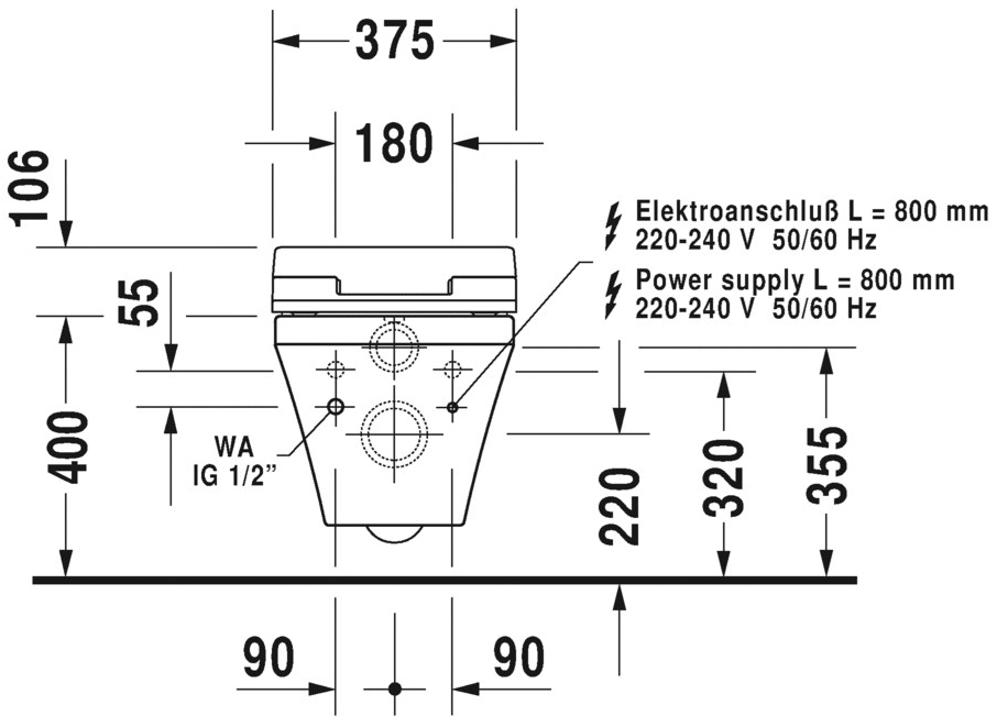 253759 Подвесной унитаз настенный Белый Duravit Durastyle Германия - Вид №7