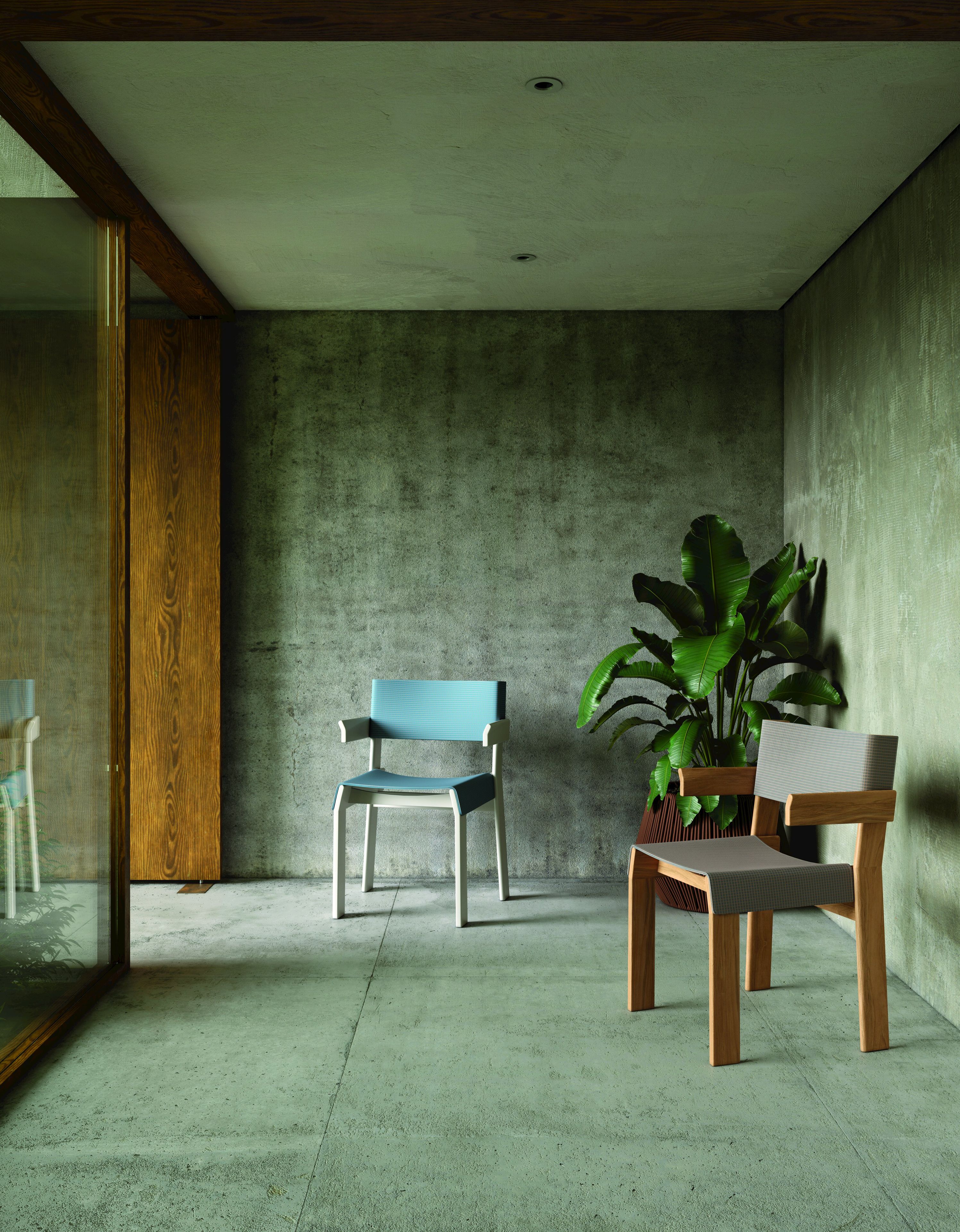 Стул из тикового дерева с подлокотниками Kettal группа ARCH-00007949