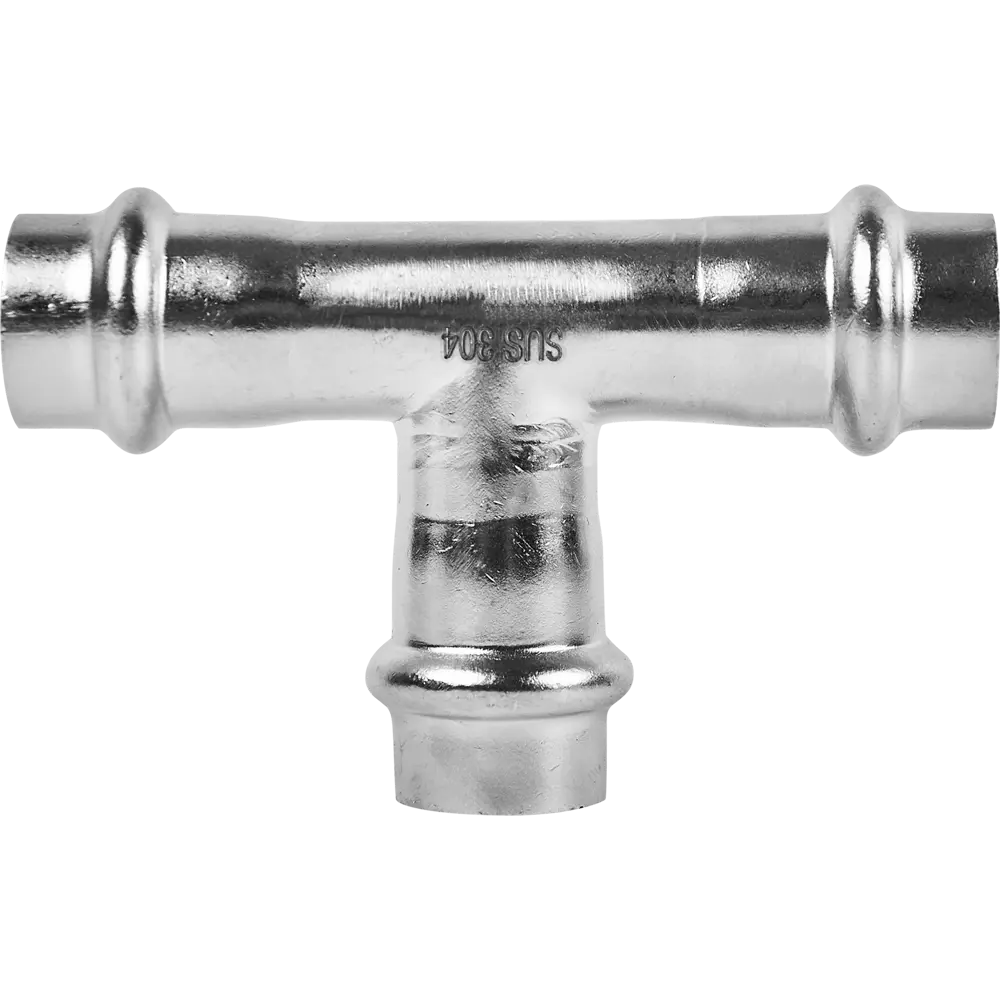 Тройник равнопроходной Rommer 15 мм ВПр нержавеющая сталь STLM-2088674 - Вид №1