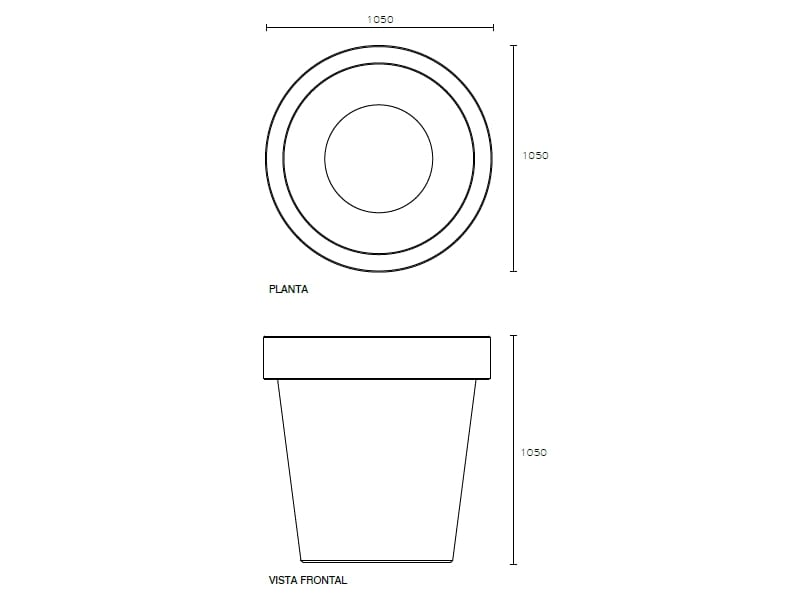 Круглый бетонный плантатор SIT BASIC ARCH-00146826 - Вид №9