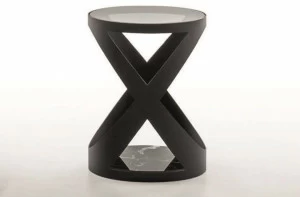 Tonin Casa Высокий стол из стекла и металла с мраморным основанием  T6232