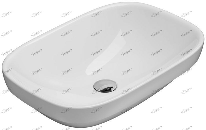 Ge042.bi Накладная раковина на столешницу  овальная Ceramica Globo Genesis