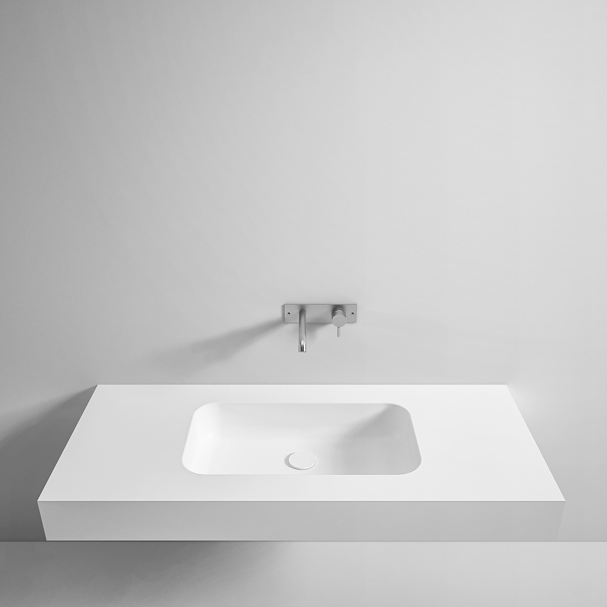 Rexa Design Столешница Korakril ™ с умывальником с закругленными краями REXA-ST106  - Вид №1