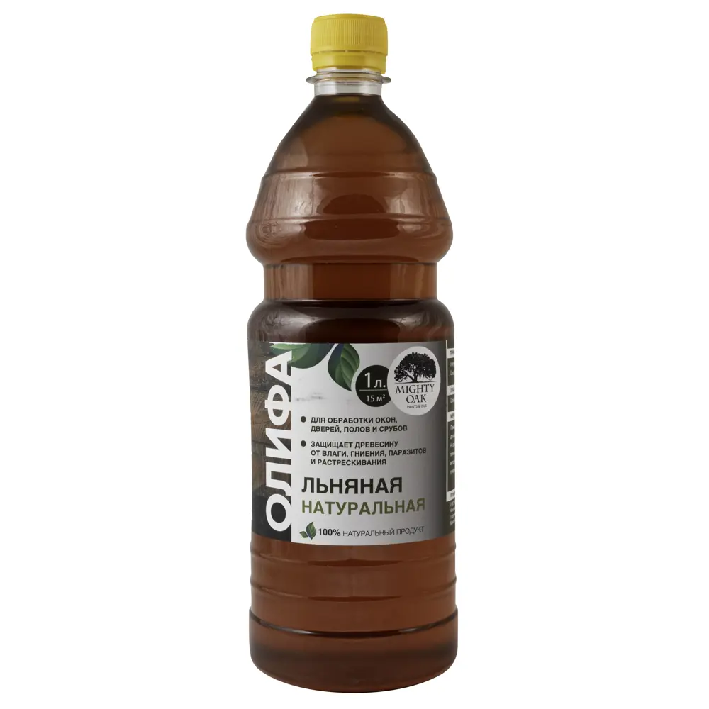 MIGHTY OAK Натуральная льняная олифа для защиты древесины 1 л 82767708 STLM-0035712 - Вид №1
