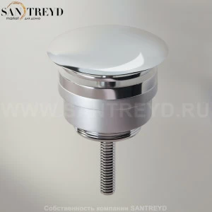 Agape  Нажимной донный клапан хромированный для раковин или биде без переливного отверстия MET0563S