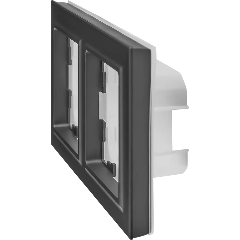 Рамка для розеток IEK Brite 2 поста IP44 графит матовый 87761348 STLM-1118809 - Вид №1