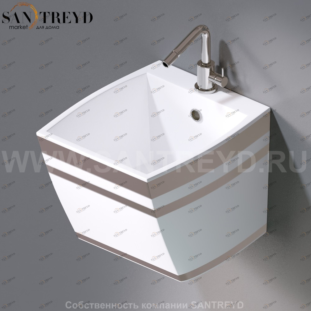 L253.467P Подвесная раковина настенная овальная A. e T. Italia SQUARE белая AeT ITALIA