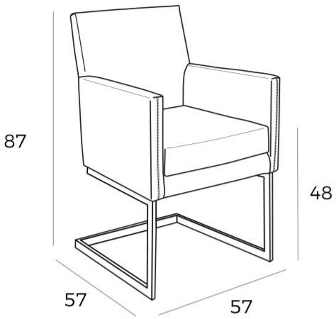 Angel Cerdá Кресло консольное из ткани с подлокотниками New chair 4047 bz090 Angel Cerda - Вид №4