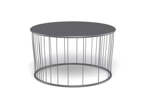 Стальной круглый садовый стол