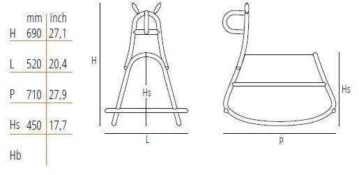 Wiener GTV Design Лошадка-качалка из бука и ткани  Cafurites  - Вид №2