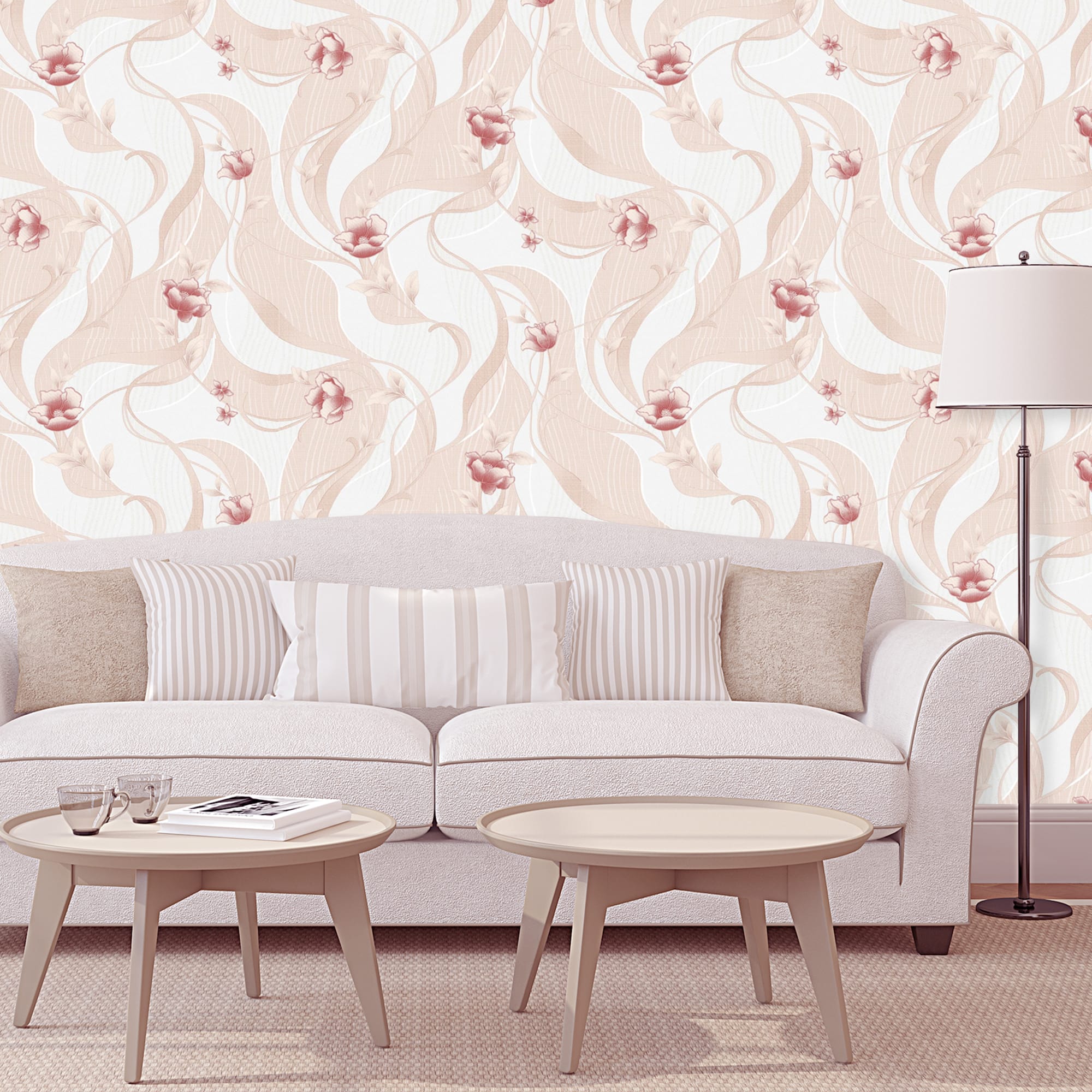 82938319 Обои бумажные бежевые 0.53 м 322-02 Оптима Santreyd - Вид №3