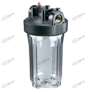 Корпус ГЕЙЗЕР ВВ 10" прозрачный для холодной воды, без ниппелей 50687