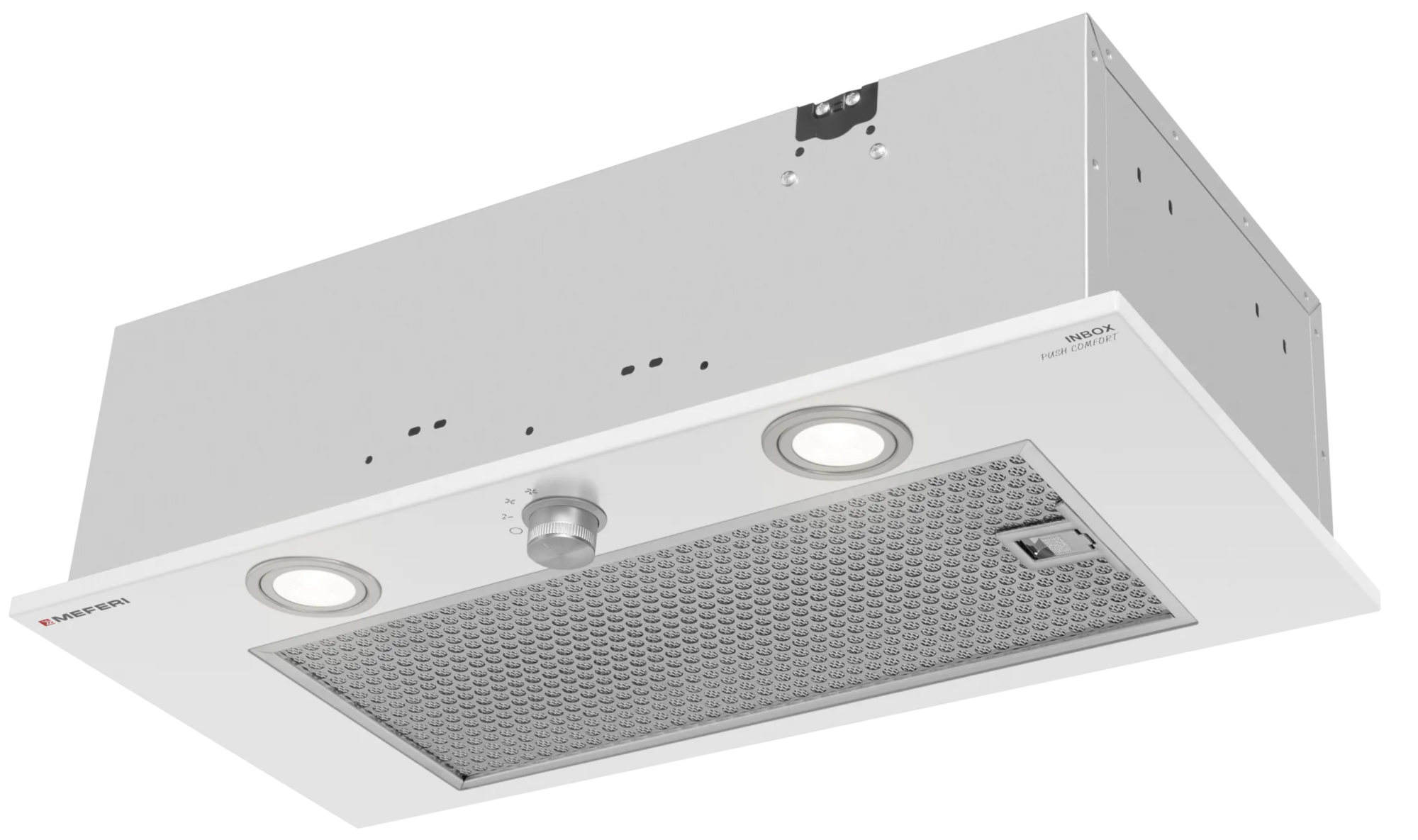 9270627 Вытяжка полновстраиваемая Meferi INBOX60WH PUSH COMFORT белый STDN-0130314 - Вид №3