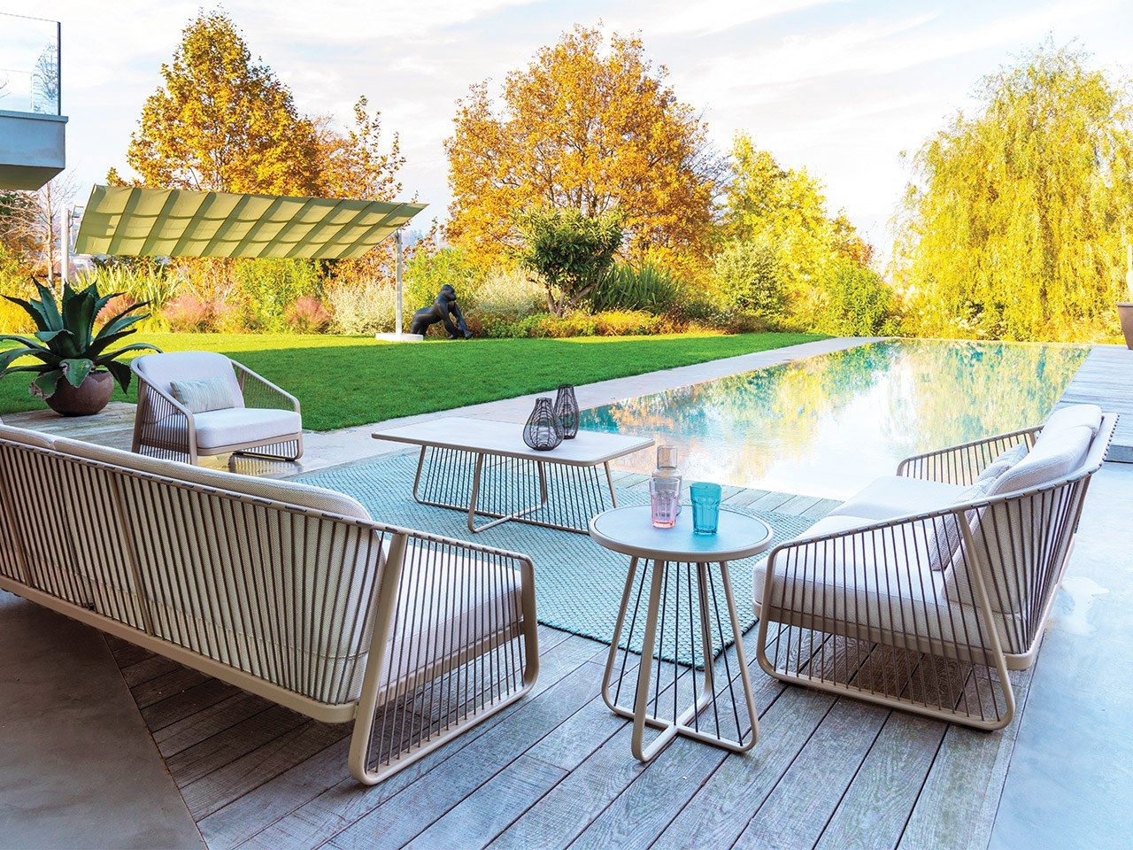 Прямоугольный садовый журнальный столик из ламината Coro Sally ARCH-00136429 - Вид №1