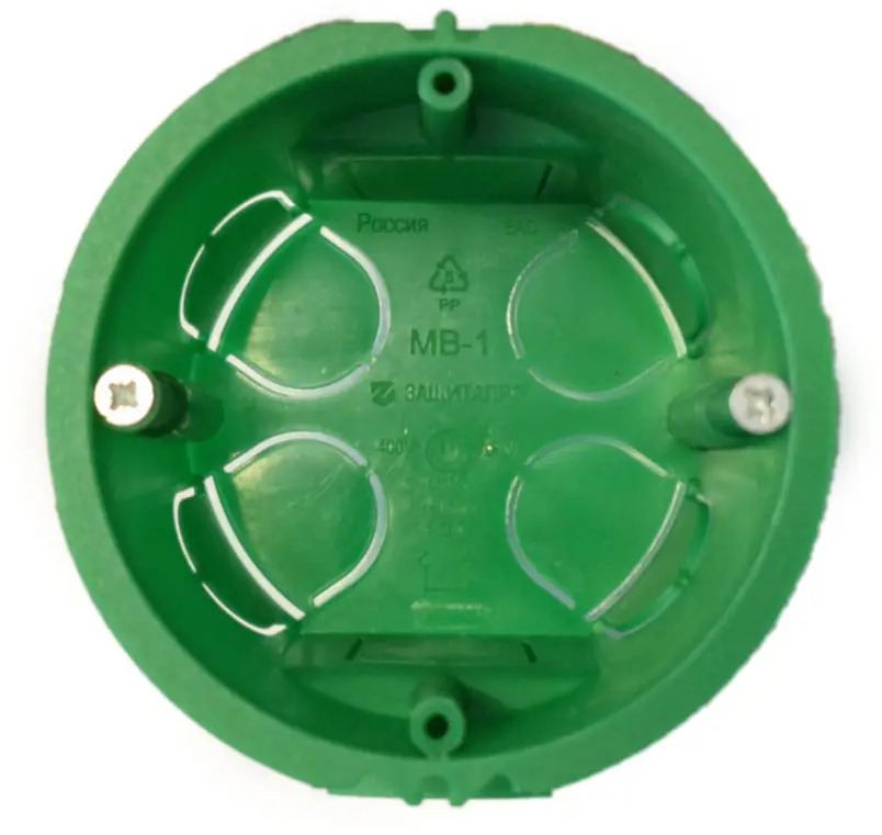 Подрозетник Защита Про для прочных стен 68×45 мм с монтажными узлами 89093212