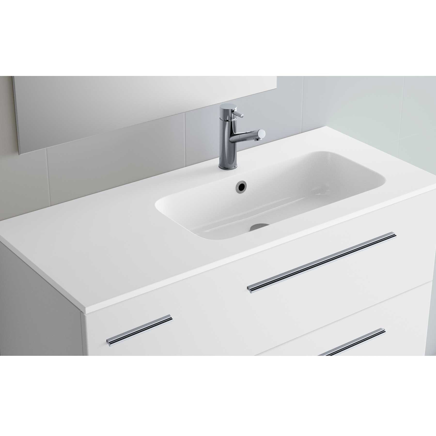 18696 SALGAR Раковина SOFIA 1055 Тумба слева MINERALMARMO 1055 x 15 x 460 мм