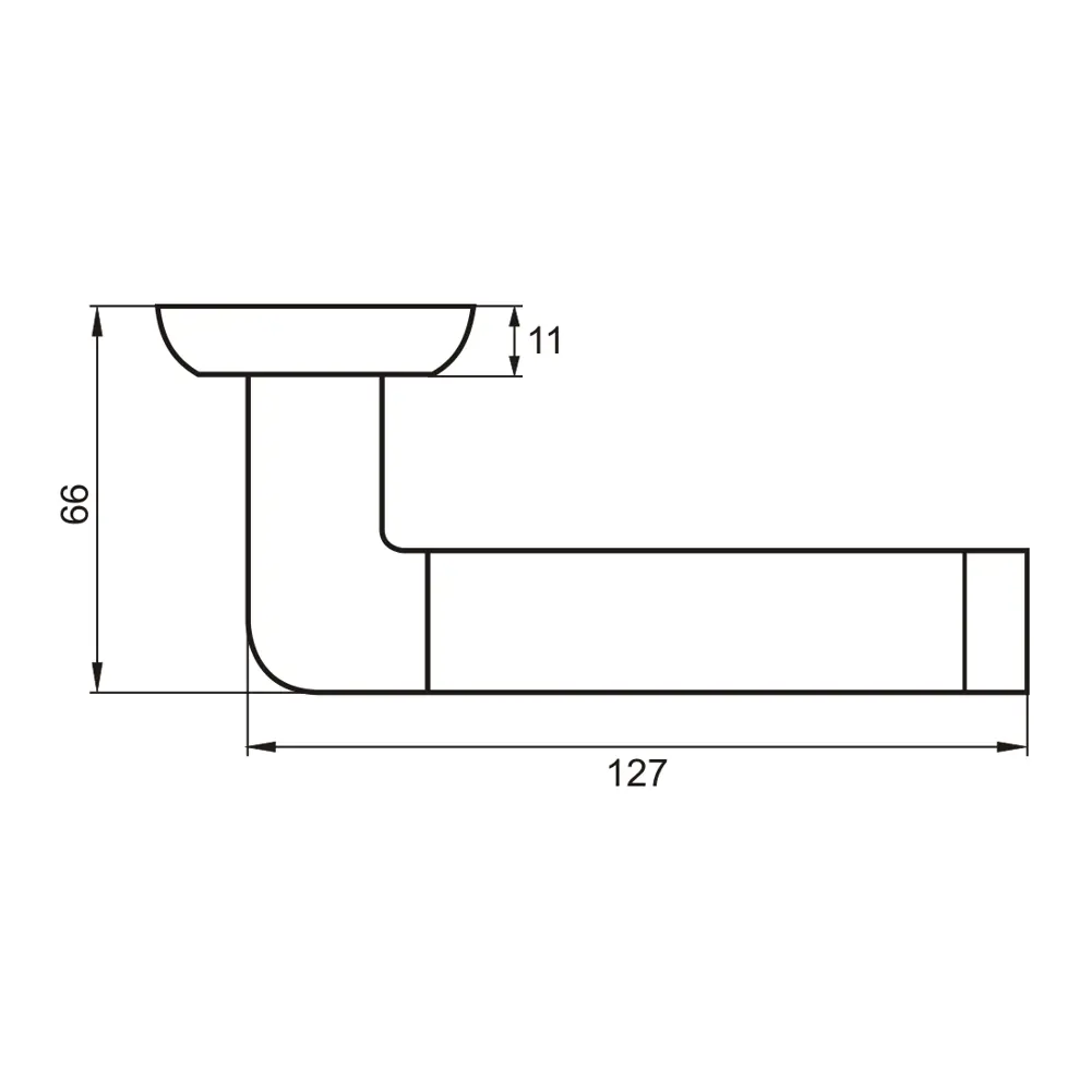 Дверные ручки Puerto Дарио, без запирания, цвет матовый никель STLM-2001910 - Вид №2