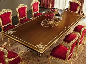 Modenese Gastone Прямоугольный обеденный стол из массива дерева Villa venezia